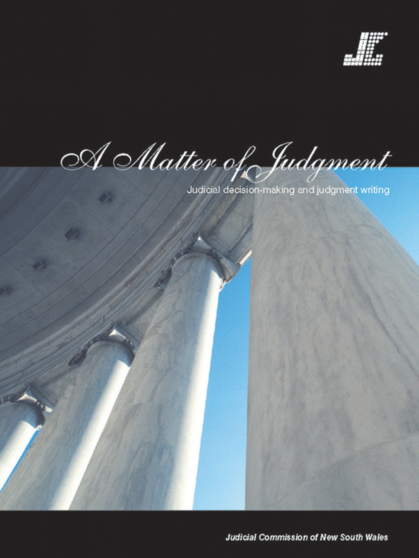Education Monograph 2 Cover - A Matter of Judgment